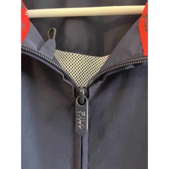 RARE Vintage FILA Sports Mens Jacket XLarge Navy Full‎ Zip Windbreaker Coat - Picture 4 of 7